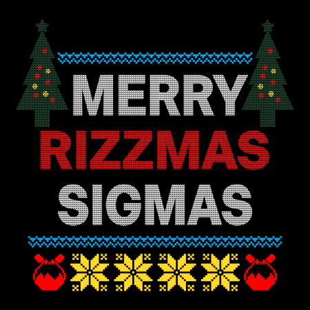 Merry Rizzmas Sigmas Ugly Christmas Sweater - NeatoShop