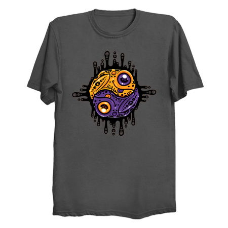 Vibrant Purple and Gold Poison Dart Frog Yin Yang tiny thumbnail