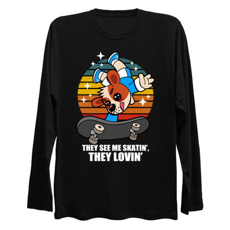 Cute Vintage Skateboarding Puppy Dog Meme tiny thumbnail