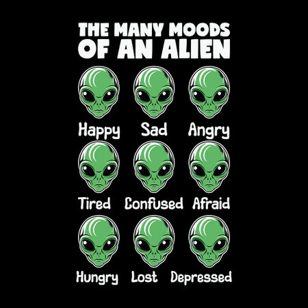 The many moods of an alien - NeatoShop