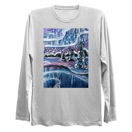 Winter Arctic Northern Lights Painting tiny thumbnail