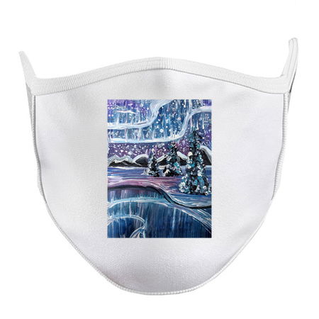 Winter Arctic Northern Lights Painting tiny thumbnail