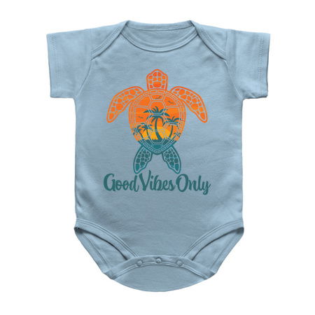 Good Vibes Only Tropical Sunset Sea Turtle Design tiny thumbnail