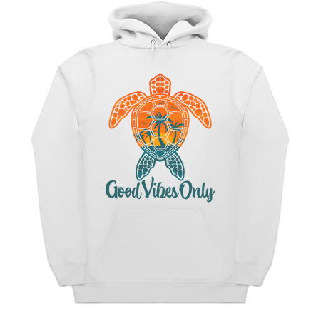 Good Vibes Only Tropical Sunset Sea Turtle Design tiny thumbnail