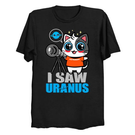 Funny Kawaii Astronomer Cat Uranus Meme tiny thumbnail