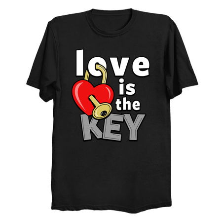 Love Is The Key Cool Valentine Slogan tiny thumbnail