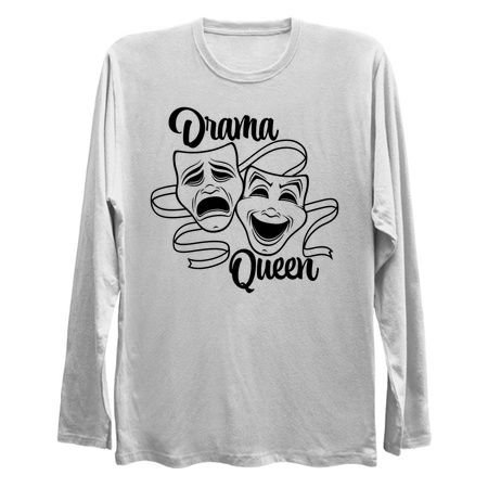 Comedy And Tragedy Theater Masks Drama Queen Black Line tiny thumbnail