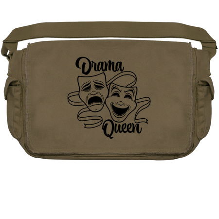 Comedy And Tragedy Theater Masks Drama Queen Black Line tiny thumbnail