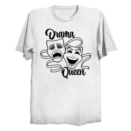 Comedy And Tragedy Theater Masks Drama Queen Black Line tiny thumbnail