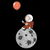 Lost in Thought - Astronaut on Moon with Balloon Art tiny thumbnail