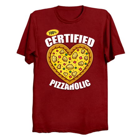 Cool Pizzaholic Pizza Lover Valentine Slogan tiny thumbnail