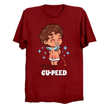 Funny Cute Peeing Valentine Cupid Cartoon tiny thumbnail