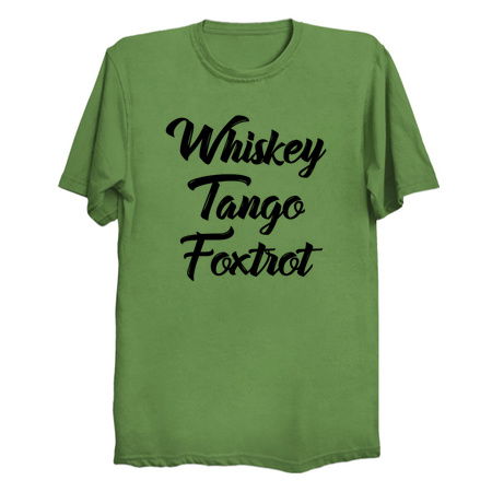 Whiskey Tango Foxtrot WTF with Black Text tiny thumbnail