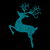 Blue Swirly Christmas Reindeer Silhouette tiny thumbnail