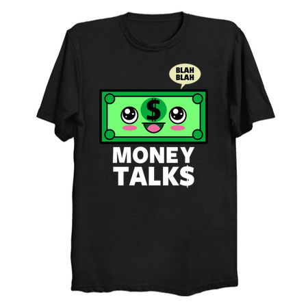 Money Talks Funny Kawaii Money Cartoon tiny thumbnail