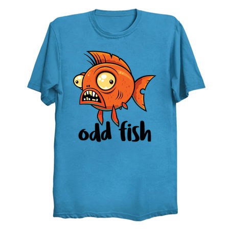 Odd Fish Quirky Funny Orange Goldfish Cartoon tiny thumbnail
