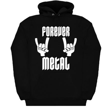 Forever Metal Heavy Metal Devil Horns Hand Gesture In White tiny thumbnail
