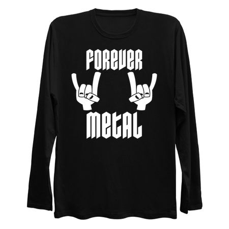 Forever Metal Heavy Metal Devil Horns Hand Gesture In White tiny thumbnail