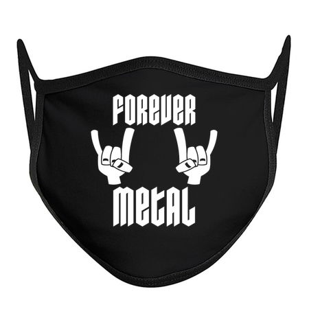 Forever Metal Heavy Metal Devil Horns Hand Gesture In White tiny thumbnail