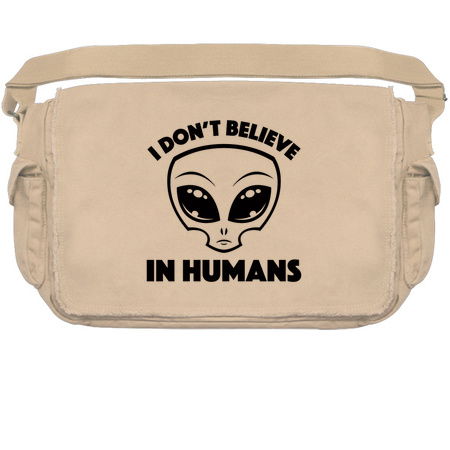 I Don’t Believe In Humans Cartoon Alien In Black tiny thumbnail
