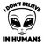 I Don’t Believe In Humans Cartoon Alien In Black tiny thumbnail