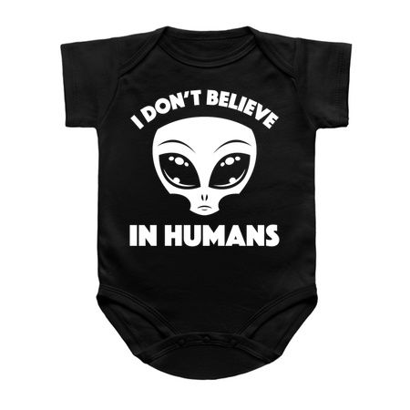 I Don’t Believe In Humans Cartoon Alien In White tiny thumbnail