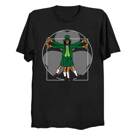 Vitruvian Irishman Saint Patrick's Day tiny thumbnail