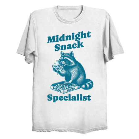 Midnight Snack Specialist Raccoon Pizza Art tiny thumbnail
