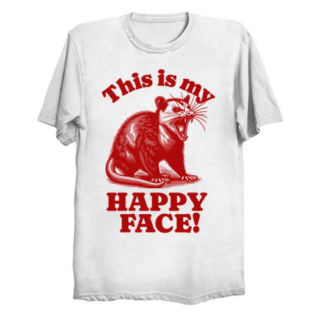 This Is My Happy Face Angry Possum Design tiny thumbnail