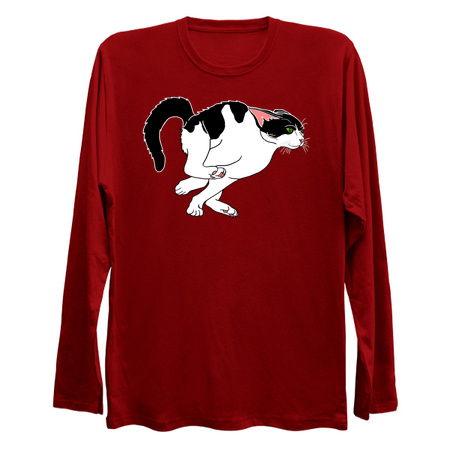 Hyperactive Running Black and White Cat tiny thumbnail