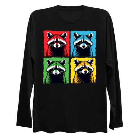 Pop Art Raccoon Colorful Retro Design tiny thumbnail