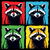 Pop Art Raccoon Colorful Retro Design tiny thumbnail