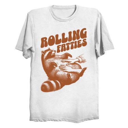 Rolling Fatties Funny Raccoon Design tiny thumbnail