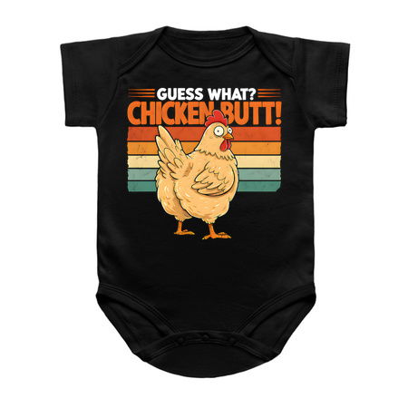 Funny Guess What Chicken Butt Humorous Farm Animal Pun Design tiny thumbnail