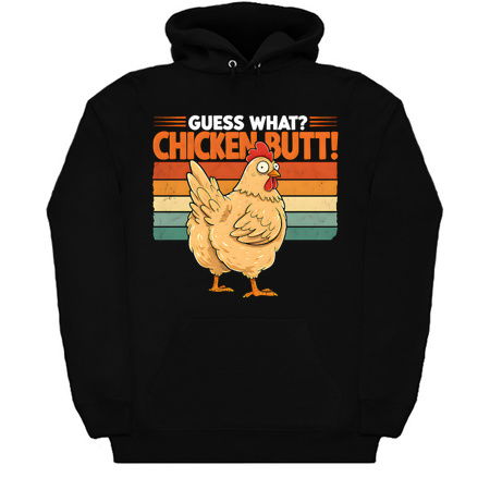 Funny Guess What Chicken Butt Humorous Farm Animal Pun Design tiny thumbnail