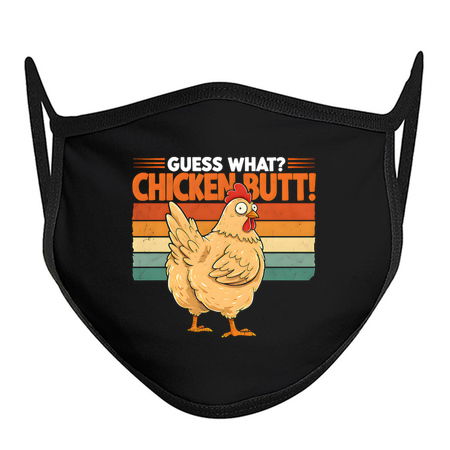 Funny Guess What Chicken Butt Humorous Farm Animal Pun Design tiny thumbnail