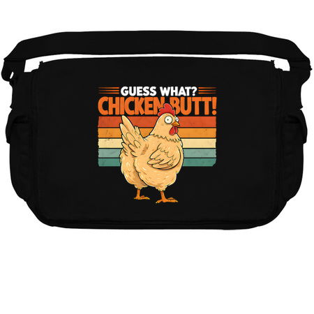 Funny Guess What Chicken Butt Humorous Farm Animal Pun Design tiny thumbnail