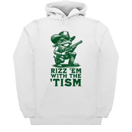 Funny Cowboy Frog Rizz 'Em with the 'Tism Design tiny thumbnail