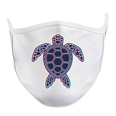 Red And Blue Anaglyph 3D Glitch Effect Sea Turtle tiny thumbnail