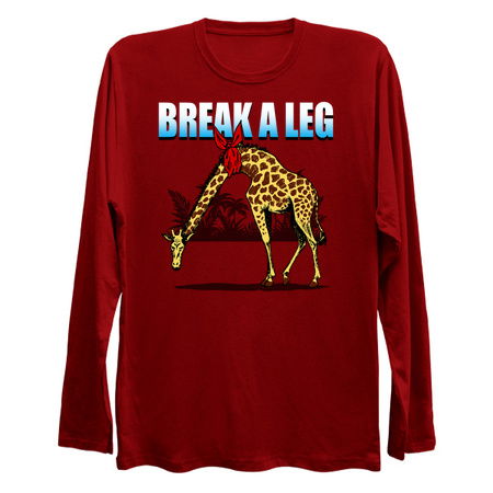 Break A Leg Funny Giraffe Safari Idiom tiny thumbnail