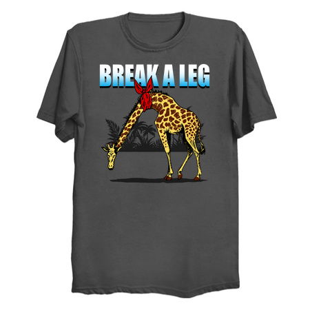 Break A Leg Funny Giraffe Safari Idiom tiny thumbnail