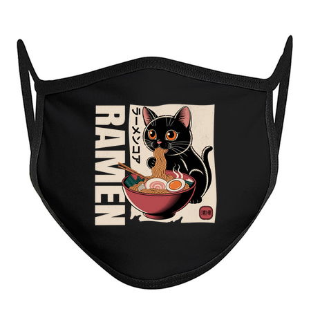 Cute Ramen Cat Japanese Food Design tiny thumbnail