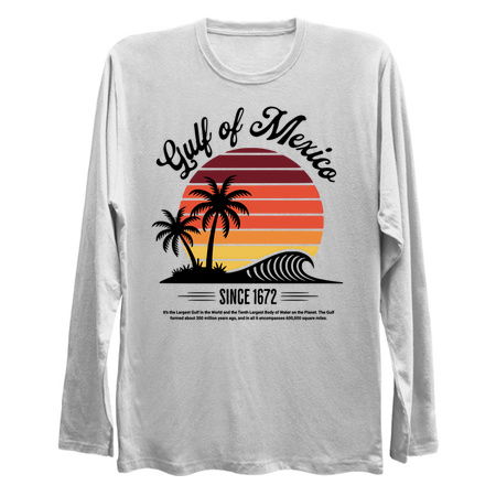 Gulf of Mexico Since 1672 Retro Sunset Design tiny thumbnail