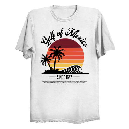 Gulf of Mexico Since 1672 Retro Sunset Design tiny thumbnail
