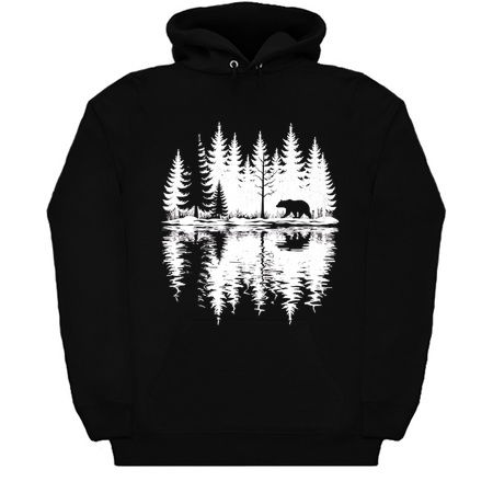 Bear Silhouette Forest Reflection Design tiny thumbnail