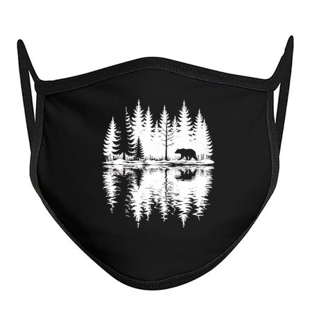 Bear Silhouette Forest Reflection Design tiny thumbnail