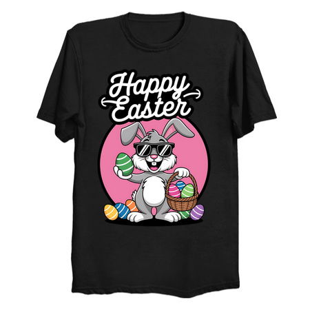 Happy Easter Bunny with Eggs Design tiny thumbnail