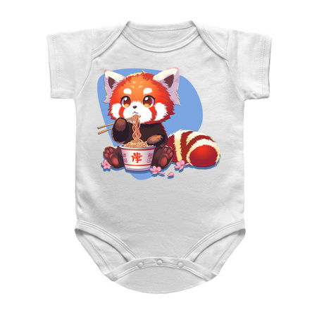 Ramen - Anime Aesthetic Red Panda Eating Ramen tiny thumbnail