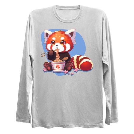Ramen - Anime Aesthetic Red Panda Eating Ramen tiny thumbnail