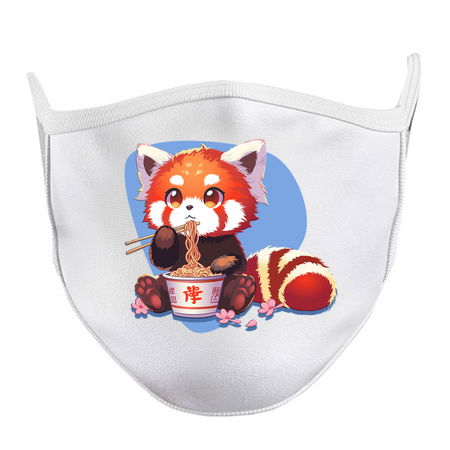 Ramen - Anime Aesthetic Red Panda Eating Ramen tiny thumbnail